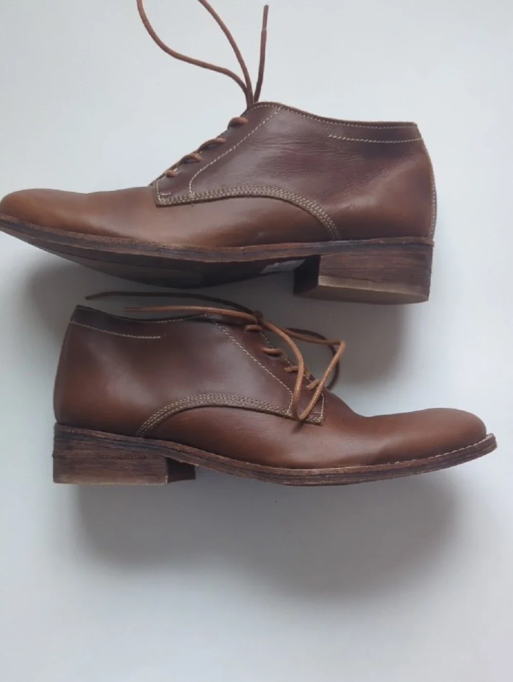 Adelante Shoe Co. Saguache Tobacco Leather Chukka Boots 10.5 Size